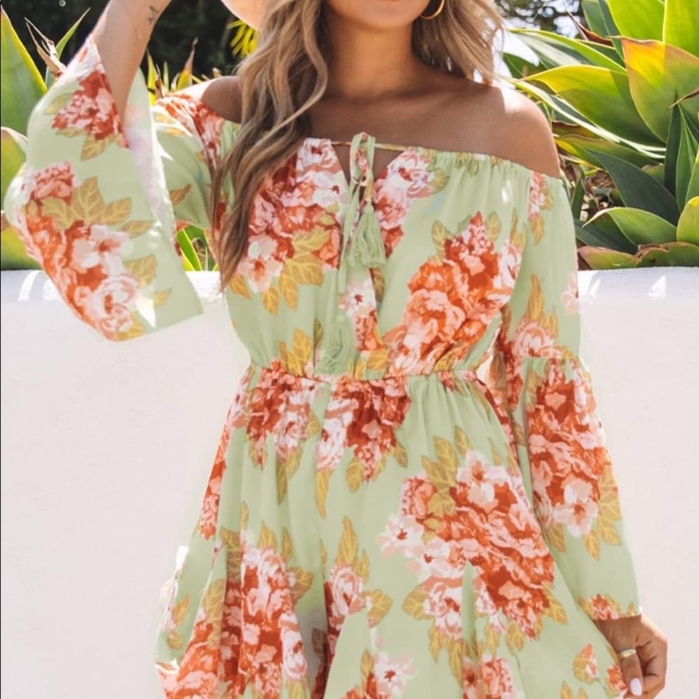 Romantic Floral Print Romper